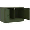 Olivgrüne TV-Lowboards Damian 67x39x44cm (2 Stück, Stahl)