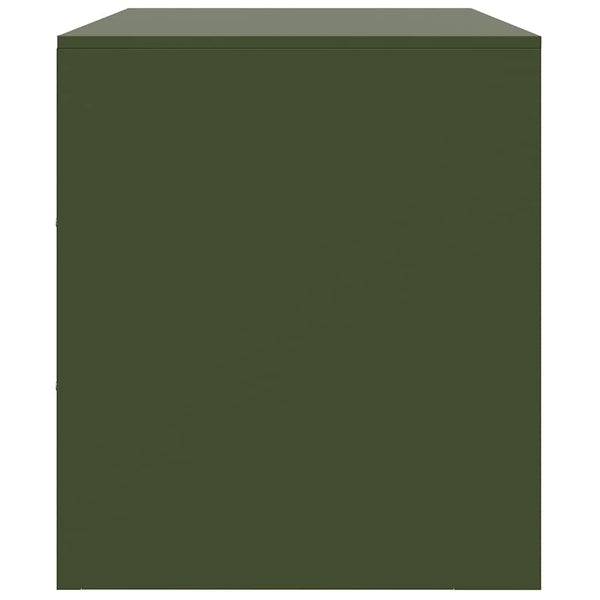 Olivgrüne TV-Lowboards Damian 67x39x44cm (2 Stück, Stahl)