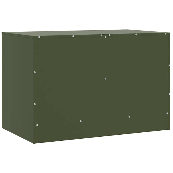 Olivgrüne TV-Lowboards Damian 67x39x44cm (2 Stück, Stahl)