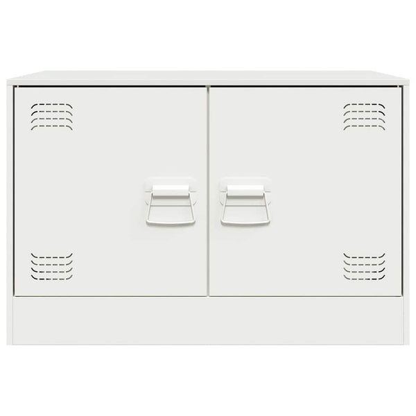 Weißes TV-Lowboard Damian 67x39x44cm (Stahl)