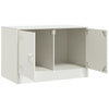 Weißes TV-Lowboard Damian 67x39x44cm (Stahl)