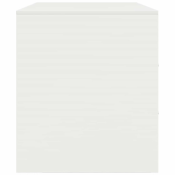 Weißes TV-Lowboard Damian 67x39x44cm (Stahl)