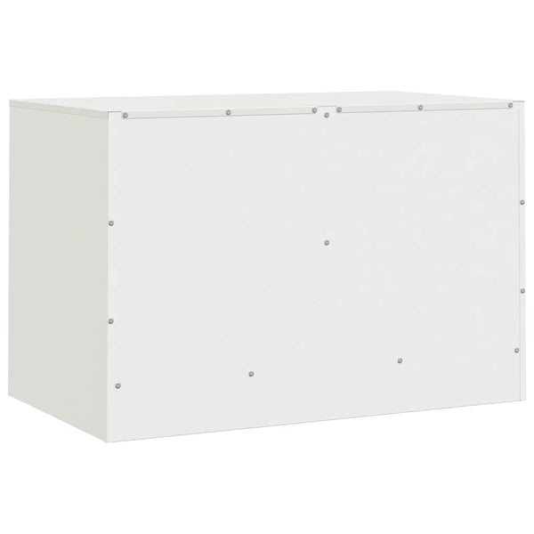 Weißes TV-Lowboard Damian 67x39x44cm (Stahl)