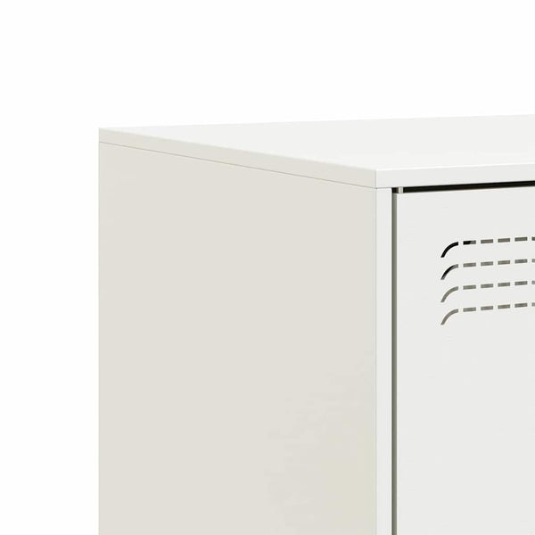 Weißes TV-Lowboard Damian 67x39x44cm (Stahl)