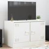 Weißes TV-Lowboard Damian 67x39x44cm (Stahl)