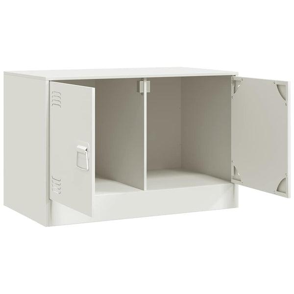 Valkoinen tv-tasot Damian 67x39x44cm (2 kpl, teräs)