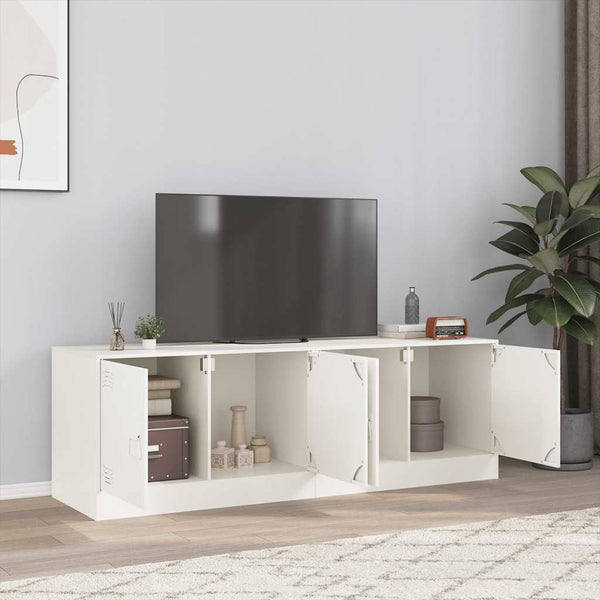 Valkoinen tv-tasot Damian 67x39x44cm (2 kpl, teräs)