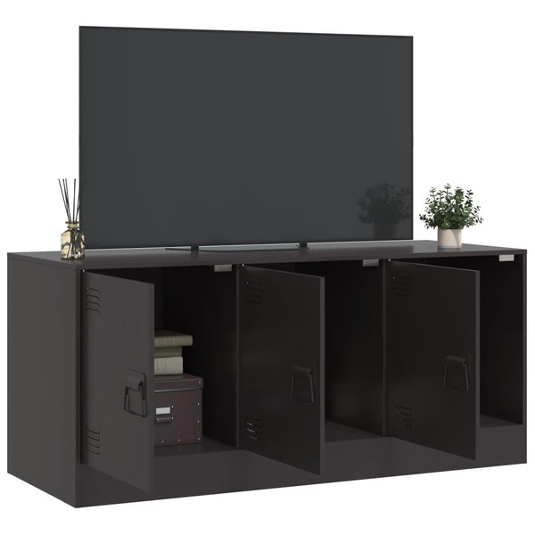 TV-taso musta 99x39x44 cm teräs