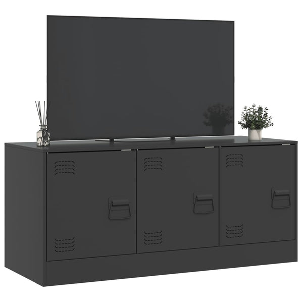 TV-taso musta 99x39x44 cm teräs