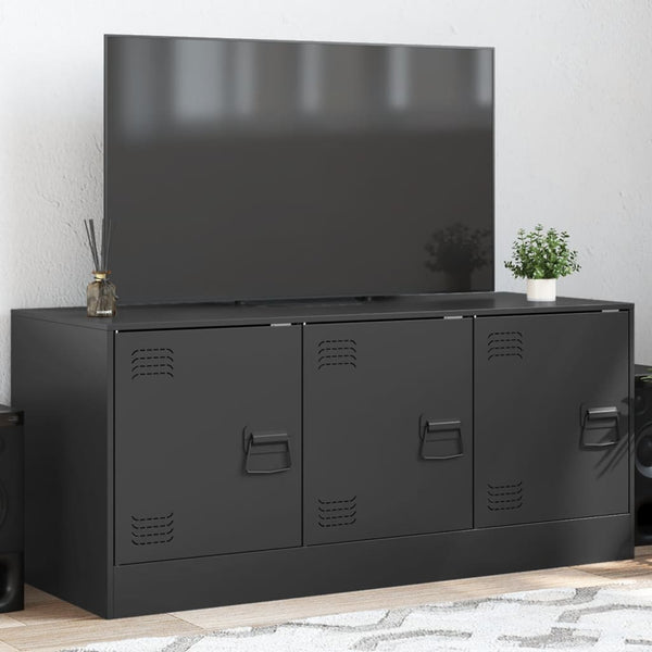 TV-taso musta 99x39x44 cm teräs