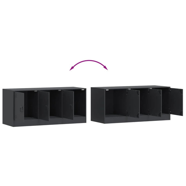 TV-Lowboard Anthrazit Tulcer 99x39x44cm (Stahl)