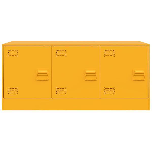 Senfgelbes TV-Möbel Tulcer 99x39x44cm (Stahl)