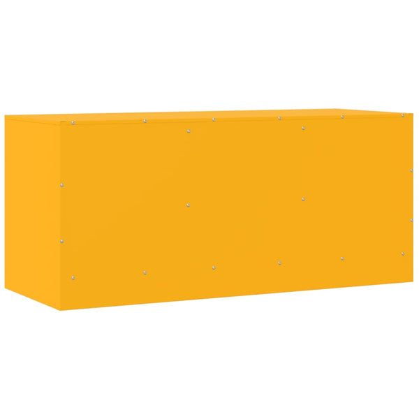 Senfgelbes TV-Möbel Tulcer 99x39x44cm (Stahl)