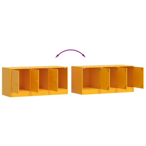 Senfgelbes TV-Möbel Tulcer 99x39x44cm (Stahl)