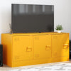 Senfgelbes TV-Möbel Tulcer 99x39x44cm (Stahl)