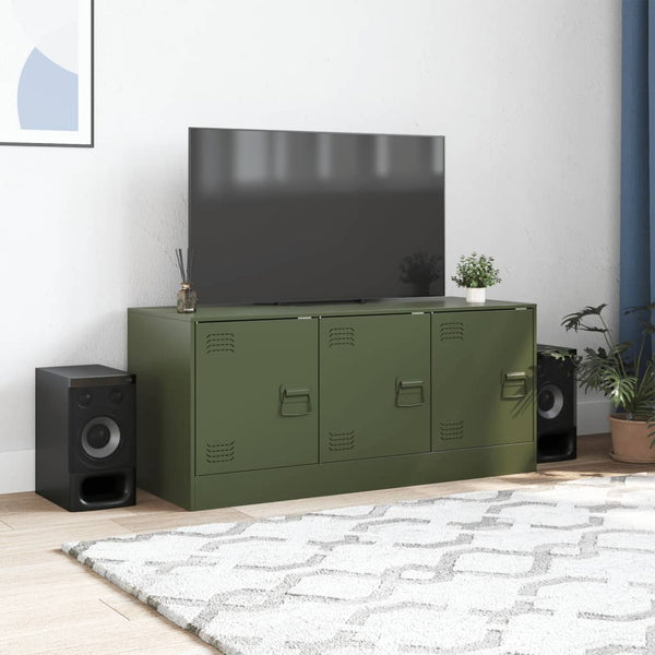 Oliivinvihreä tv-taso Tulcer 99x39x44cm (teräs)
