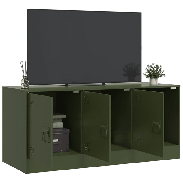 Oliivinvihreä tv-taso Tulcer 99x39x44cm (teräs)