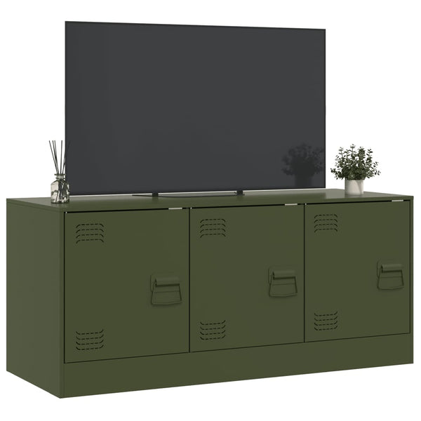 Oliivinvihreä tv-taso Tulcer 99x39x44cm (teräs)