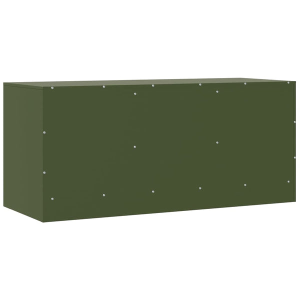 Oliivinvihreä tv-taso Tulcer 99x39x44cm (teräs)