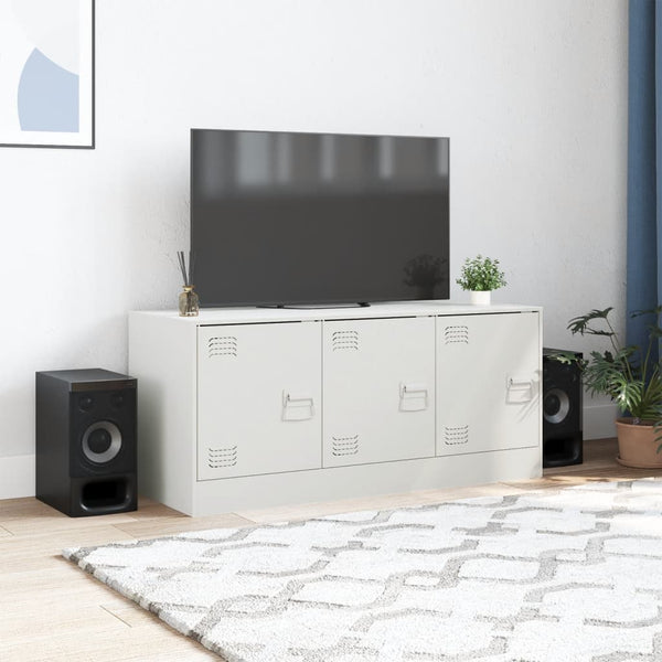 Valkoinen tv-taso Tulcer 99x39x44cm (teräs)