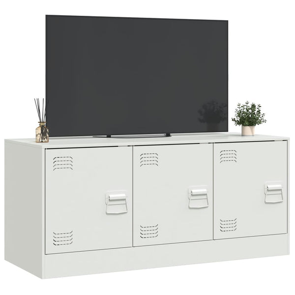 Valkoinen tv-taso Tulcer 99x39x44cm (teräs)