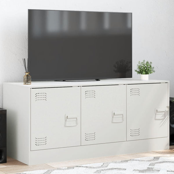 Valkoinen tv-taso Tulcer 99x39x44cm (teräs)