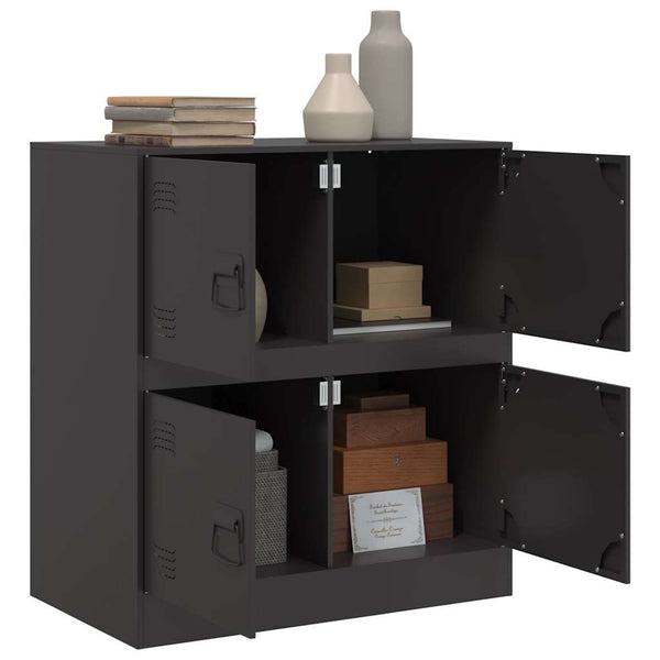 Schwarzes Sideboard Yousuf 67x39x73cm (Stahl)