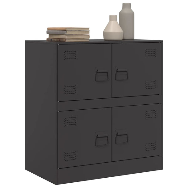 Schwarzes Sideboard Yousuf 67x39x73cm (Stahl)