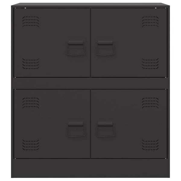 Schwarzes Sideboard Yousuf 67x39x73cm (Stahl)