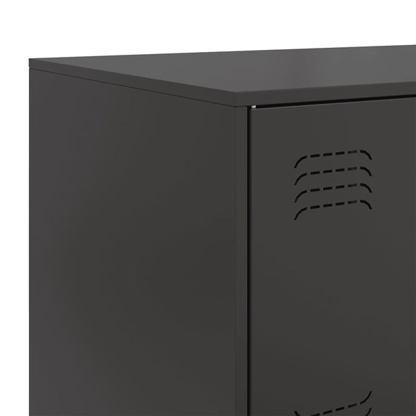 Schwarzes Sideboard Yousuf 67x39x73cm (Stahl)