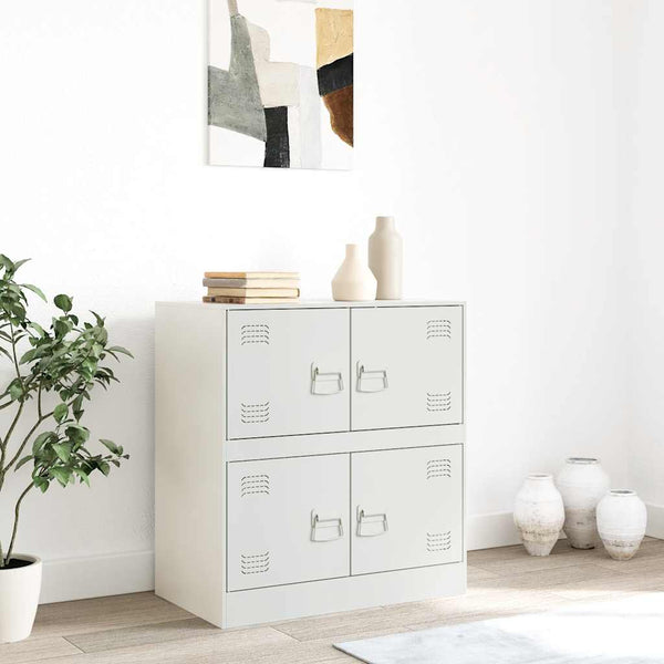 Weißes Sideboard Yousuf 67x39x73cm (Stahl)