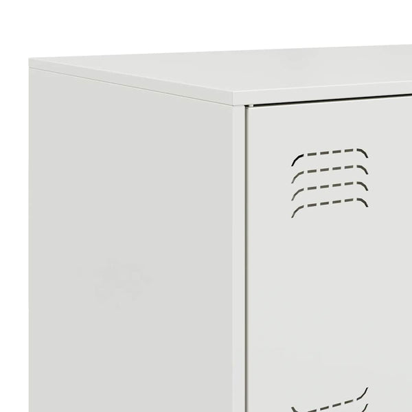 Weißes Sideboard Yousuf 67x39x73cm (Stahl)