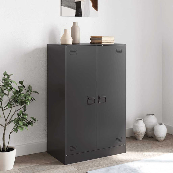 Schwarze Kommode Sahib 67x39x107cm (Stahl)