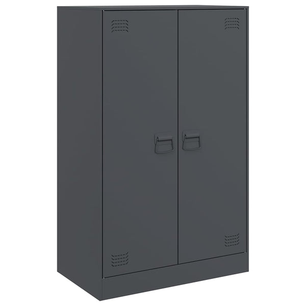 Anthrazitfarbenes Sideboard Sahib 67x39x107cm (Stahl)