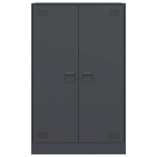 Anthrazitfarbenes Sideboard Sahib 67x39x107cm (Stahl)