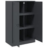 Anthrazitfarbenes Sideboard Sahib 67x39x107cm (Stahl)