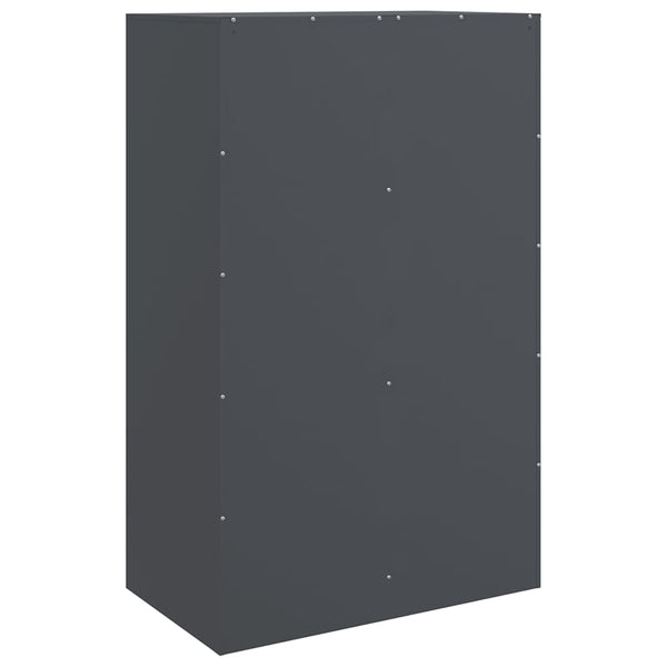 Anthrazitfarbenes Sideboard Sahib 67x39x107cm (Stahl)