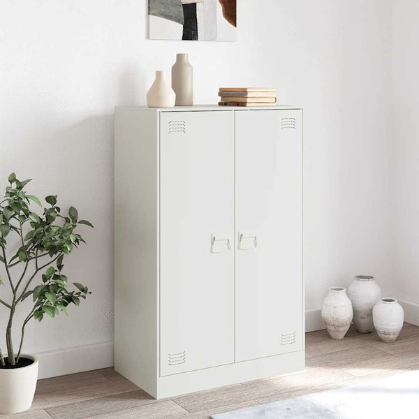 Weißes Sideboard Sahib 67x39x107cm (Stahl)