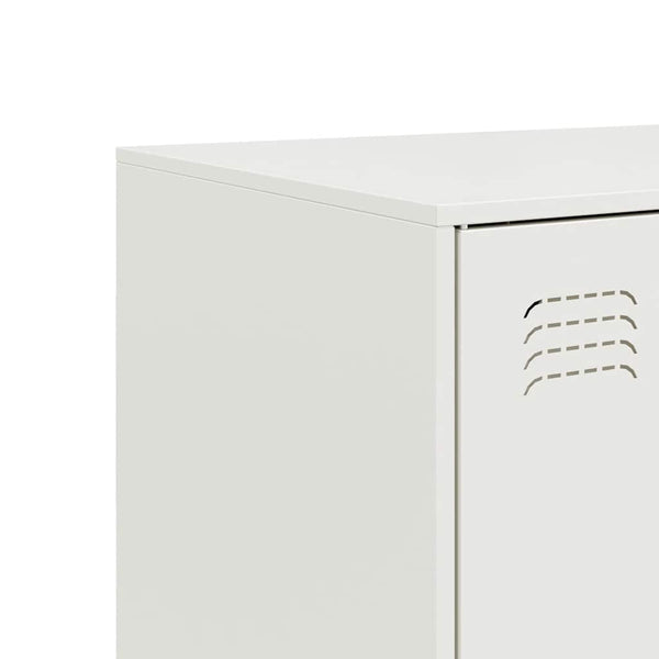 Weißes Sideboard Sahib 67x39x107cm (Stahl)