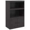 Schwarzes Sideboard Enzo 67x39x107cm (Stahl)