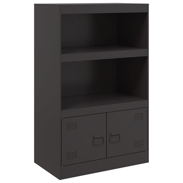 Schwarzes Sideboard Enzo 67x39x107cm (Stahl)