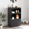 Schwarzes Sideboard Enzo 67x39x107cm (Stahl)