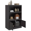 Schwarzes Sideboard Enzo 67x39x107cm (Stahl)
