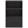 Schwarzes Sideboard Enzo 67x39x107cm (Stahl)