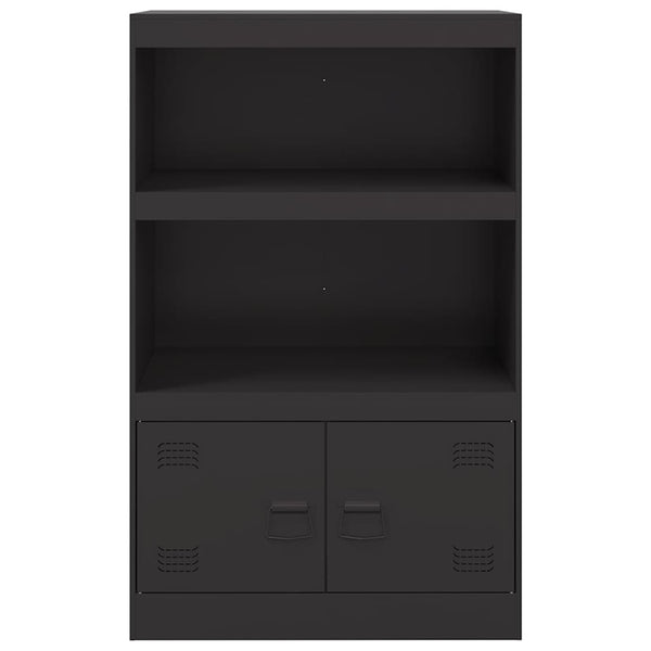 Schwarzes Sideboard Enzo 67x39x107cm (Stahl)