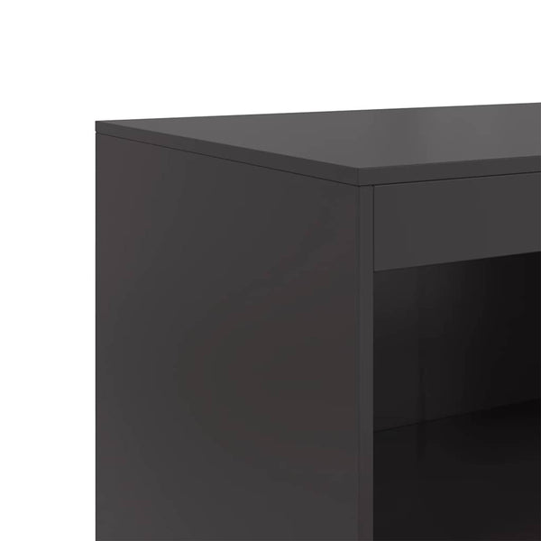 Schwarzes Sideboard Enzo 67x39x107cm (Stahl)
