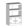 Schwarzes Sideboard Enzo 67x39x107cm (Stahl)