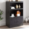 Schwarzes Sideboard Enzo 67x39x107cm (Stahl)