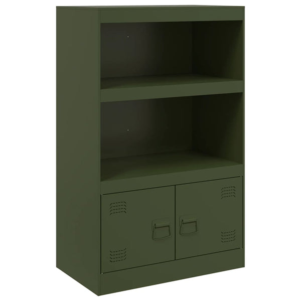 Olivgrüne Kommode Enzo 67x39x107cm (Stahl)
