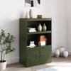 Olivgrüne Kommode Enzo 67x39x107cm (Stahl)